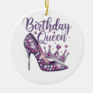 Birthday Queen Ceramic Ornament