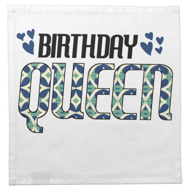 Birthday Queen Cloth Napkin (Front)