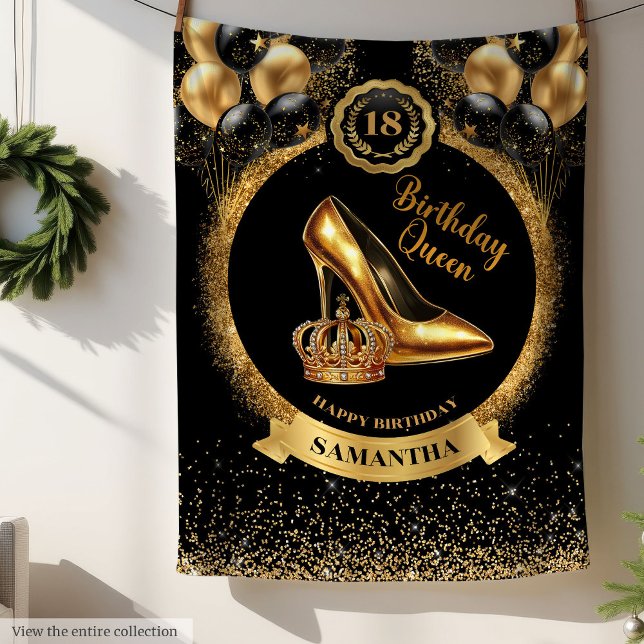 Birthday Queen High Heels Gold Blanket Gift (Birthday Queen High Heels Gold Blanket Gift)