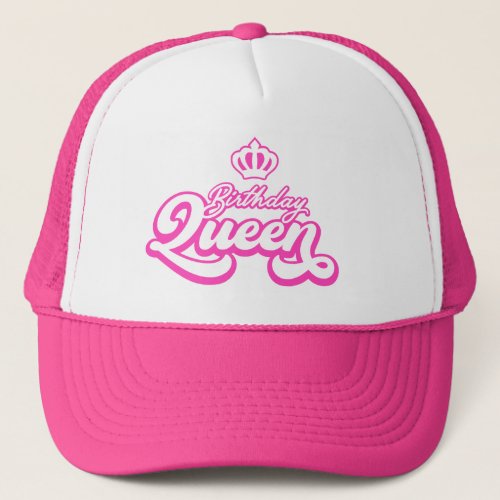 Birthday Queen Hot pink trucker hat