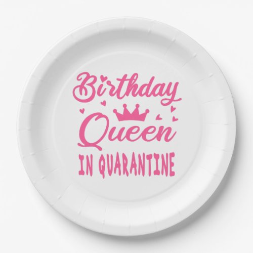 Birthday Queen in Quarantine Paper Plates