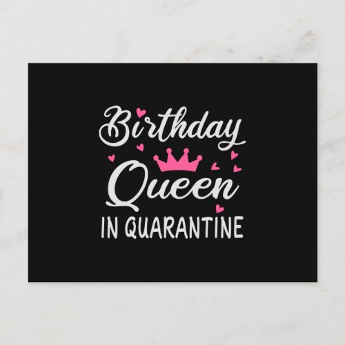 Birthday Queen in Quarantine Postcard