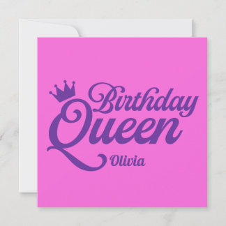 Birthday Queen Invitation