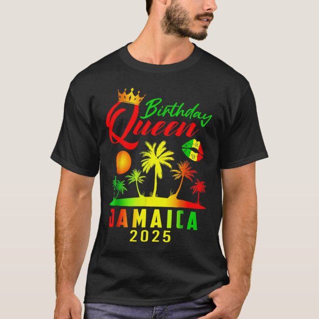 Birthday Queen Jamaica Girls Trip 2025 Party Women T-Shirt (Front)