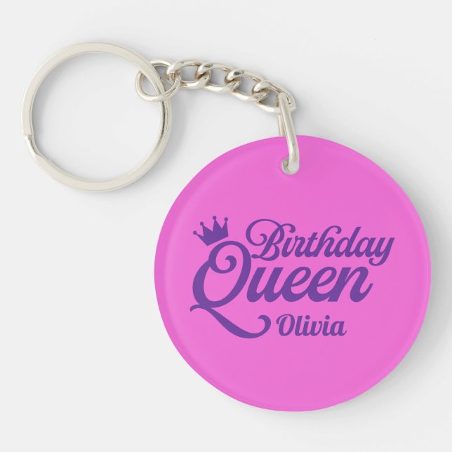 Birthday Queen Key Chain (Front)