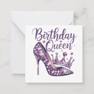 Birthday Queen Note Card