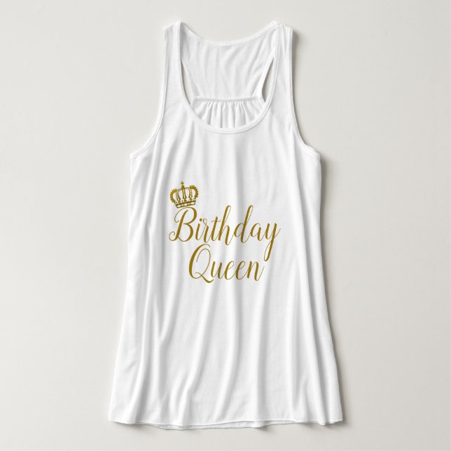 Birthday Queen Tank Top (Design Front)