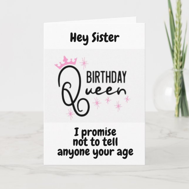 BIRTHDAY QUEEN ***TWIN*** ON YOUR "40th BIRTHDAY"  Card (Front)