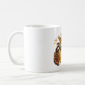 Birthday Queen with Golden Crown Leopard Coffee Mug