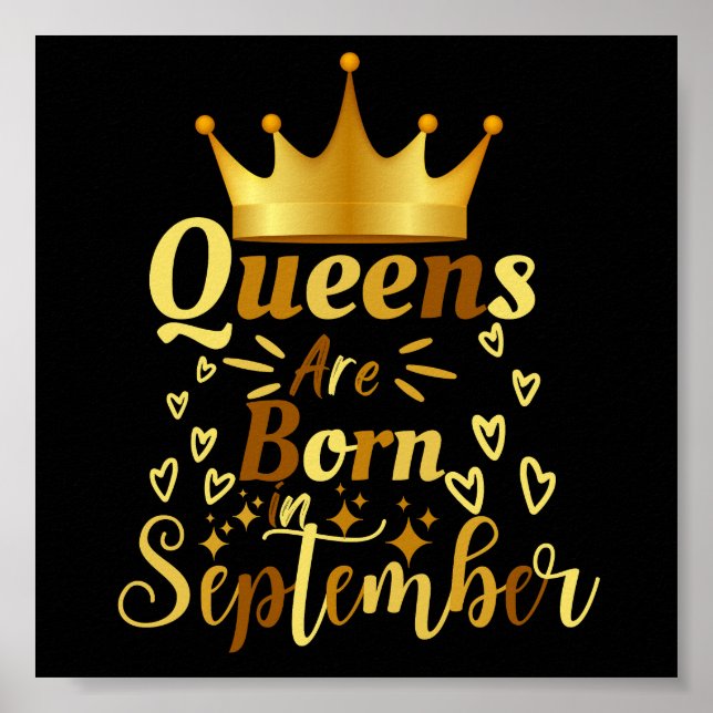 Birthday Queens Are Born In September Poster (Front)