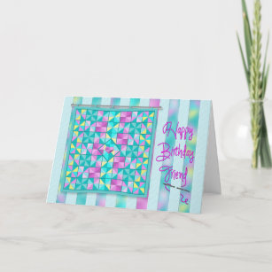 Birthday - Quilt - Friend - Soft Colors Card