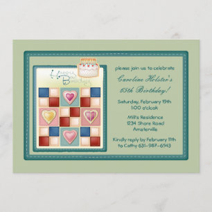 Birthday Quilt Invitation