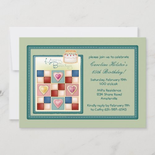 Birthday Quilt Invitation