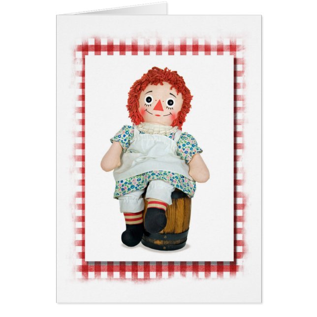 Birthday Rag Doll on Barrel Cards (Front)