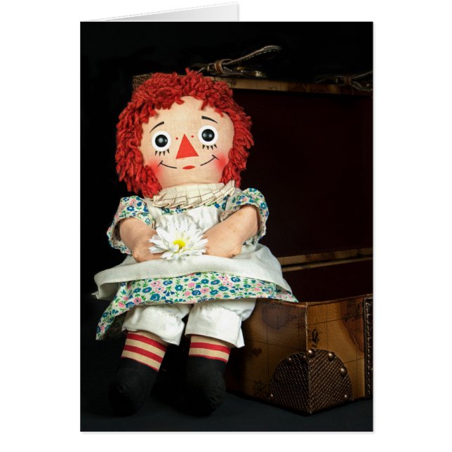 Birthday Rag Doll with Daisies Cards (Front)