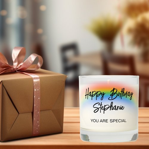 Birthday Rainbow You are Special Scented Candle