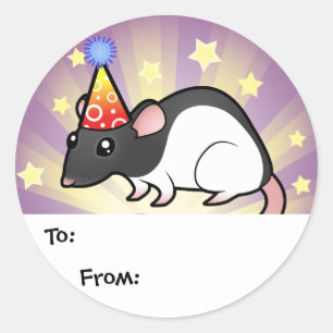 Birthday Rat Gift Tags