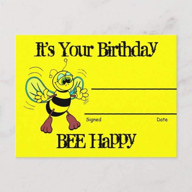 Birthday Recognition Award Postcard (Front)