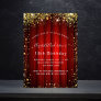 Birthday red gold sparkles movie theater glamorous invitation