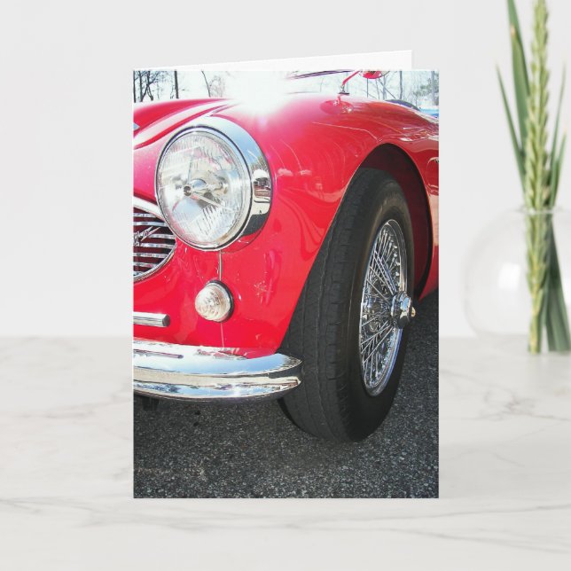 Birthday Red Sports car Card (Front)