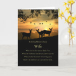 Birthday Remembrance for Late Wife Spiritual Card<br><div class="desc">Remembering someone's wife on their birthday.  A beautiful spiritual card of deer in nature and a poem of remembrance.  A touching birthday card for a grieving spouse.</div>