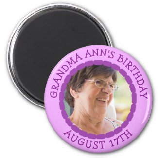 Birthday Reminder Personalized Photo Magnet