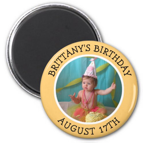 Birthday Reminder Personalized Photo Magnet