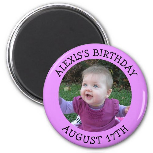 Birthday Reminder Personalized Photo Magnet