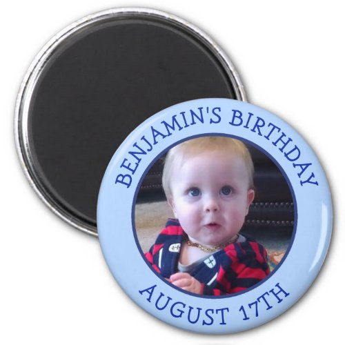 Birthday Reminder Personalized Photo Magnet