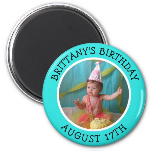 Birthday Reminder Personalized Photo Magnet