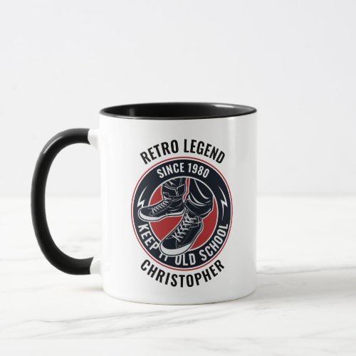 Birthday Retro Legend Vintage Sneaker Mug