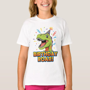 Birthday Roar Cute Dinosaur Birthday Party Design T-Shirt