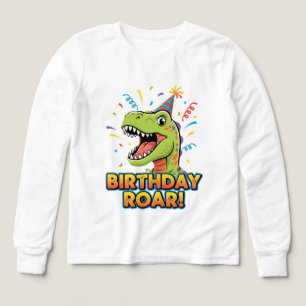 Birthday Roar Cute Dinosaur Birthday Party Design Tri-Blend Shirts