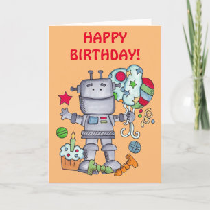 Birthday Robot Card