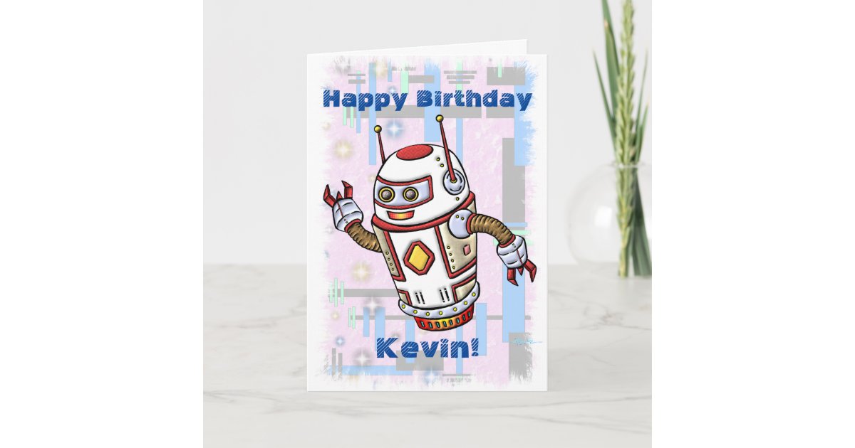 Birthday Robot Card | Zazzle