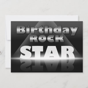 Birthday Rock Star Party Invitations