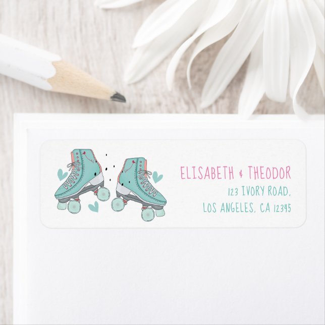 Birthday Roller Skating Pastel Label (Insitu)