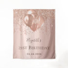 Birthday rose gold balloons name