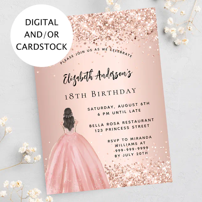 princess dress invitation Watercolor Princess Dresses Invitation // Princess // Dress // Disney // Printable // Printed // Digital // Tiara // Invite