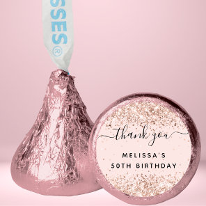 Birthday rose gold confetti thank you hershey®'s kisses®
