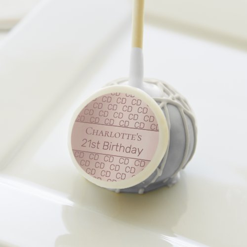 Birthday rose gold custom monogram luxury cake pops