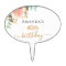 Birthday rose gold floral eucalyptus monogram