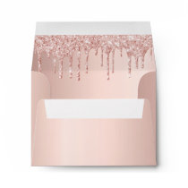 Birthday rose gold glitter drips envelope Birthday rose gold glitter drips envelope