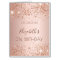 Birthday rose gold glitter dust photo name