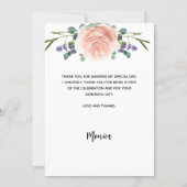 Birthday rose gold lavender photo thank you card | Zazzle