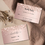 Birthday rose gold party RSVP  Enclosure Card<br><div class="desc">A faux rose gold background,  decorated with confetti.
On the front: Personalize and add the reply by date.
Back: add a name,  event and date of the event.</div>