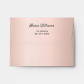 Birthday rose gold silver glitter drips envelope (Back (Top Flap))