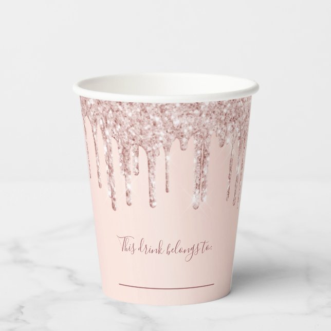 Birthday rose gold this drink belongs to paper cups (Back)
