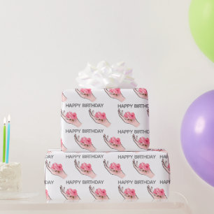 Birthday Rose In Hand  Wrapping Paper