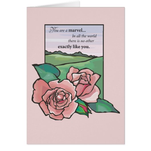 Birthday Rose Marvel Cards (Front)